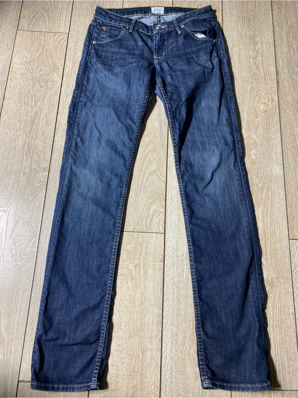 Hudson Jeans Womens Straight Leg Dark Wash Blue Denim Pants Size 27 (4)